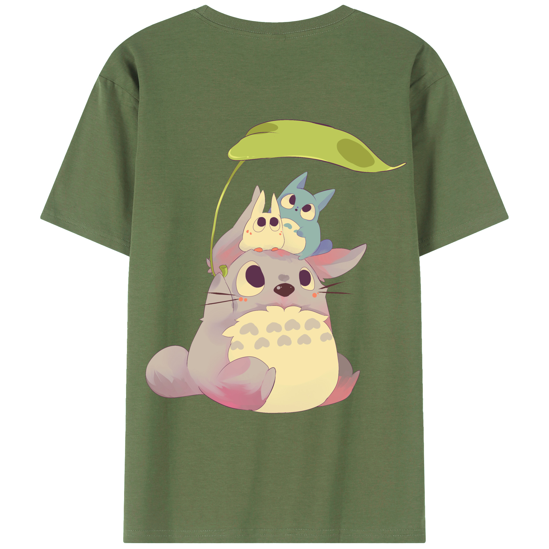 （画像用） となりのトトロ 草壁メイ 草壁サツキ My Neighbor Totoro Satsuki Kusakabe Mei Kusakabe 綿100％ メンズ半袖Tシャツ（バックプリント） 通気性